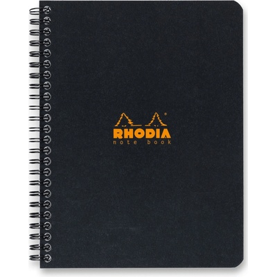 Rhodia Classic kroužkový blok A5+ linkovaný černý 80 listů – Zboží Dáma