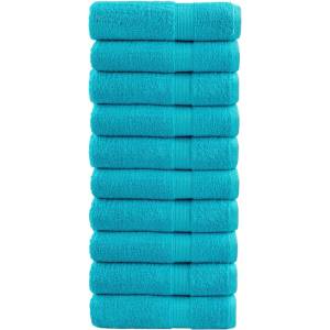 vidaXL Премиум кърпи за баня SOLUND 10 бр тюркоаз 70x140 см 600 gsm (137454)