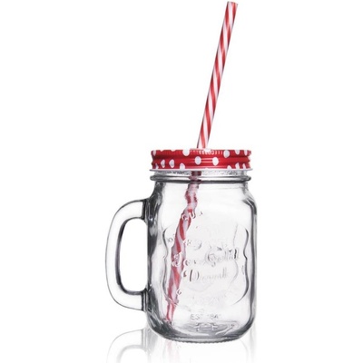 Orion Sklenice STRAW víč+brč puntík CZ 450 ml
