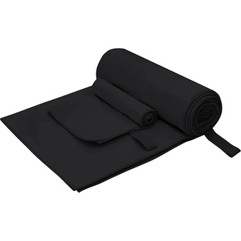Image 1 of vidaXL Комплект Спортни Хавлии 2 pcs Черно текстил (42011492)