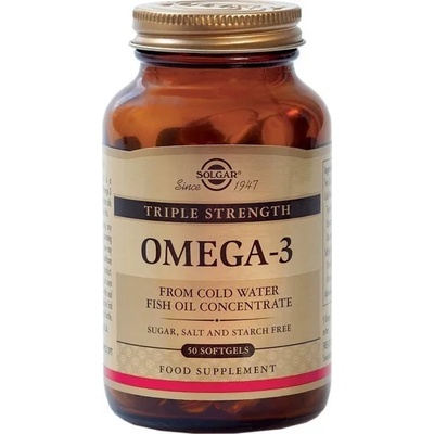 Solgar Хранителна добавка Омега 3 меки капсули , Solgar Omega-3 Triple Strength 1400mg, 50softgels
