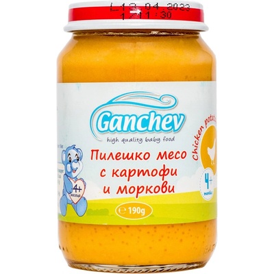 Ганчев пюре пиле с картофи и моркови - 190 г