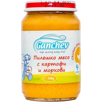 Ганчев пюре пиле с картофи и моркови - 190 г