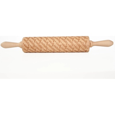 Drevený embosovaný valček na cesto Valek Gluten Free