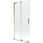 Mexen Velar L параван за вана, 2-крилен плъзгащ се 90 x 150 cm, прозрачен, златен - 896-090-003-01-50 (896-090-003-01-50)