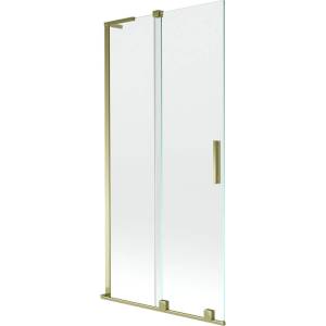 Mexen Velar L параван за вана, 2-крилен плъзгащ се 90 x 150 cm, прозрачен, златен - 896-090-003-01-50 (896-090-003-01-50)