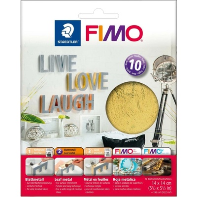 Fimo kovové plátky zlaté 10 ks