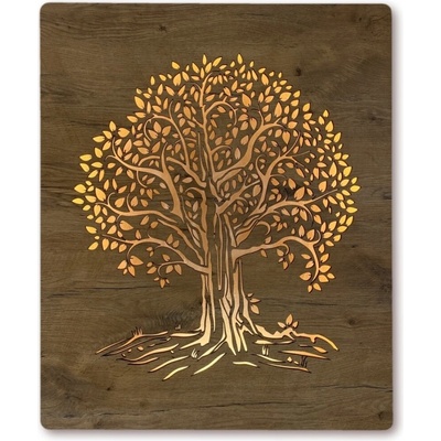 Li-Go "Lípa" světelný obraz 230V 70x85cm provedení povrchu: dub světlý