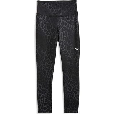 Dámske legíny Puma W TAD ESSENTIAL SPOTTED HAZE TIGHT 7/8 Čiernatmavo siváBiela