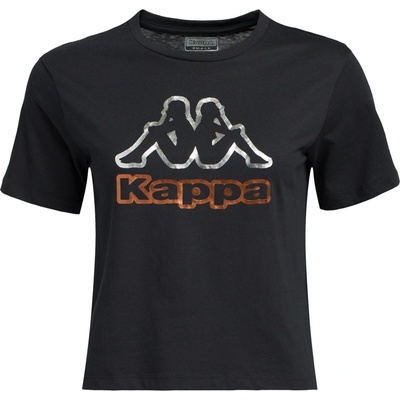 Kappa Dámske tričko LOGO FALELLA čierna biela hnedá
