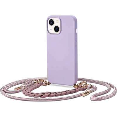 Tech-Protect Калъф с Връзка за iPhone 14 Plus, Tech-Protect Icon Chain Case, Лилав (9589046925146)