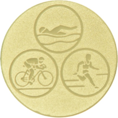 Emblém triathlon zlato 25 mm