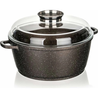 BANQUET Kastrol s nepřilnavým povrchem PREMIUM Dark Brown 28 x 12,5 cm s poklicí s aroma knobem 40055429