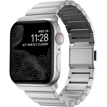 Nomad Алуминиева каишка за Apple Watch 42мм, 44мм, 45мм, 46мм, Ultra, Ultra 2 49мм - Nomad Strap Aluminum Band (сребрист) (NM01328285)