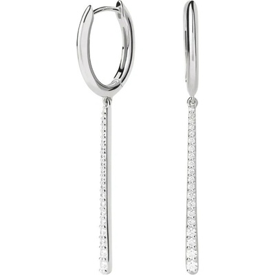 PDPAOLA Strieborné visiace náušnice Olga Hoops Essentials AR02-C88-U