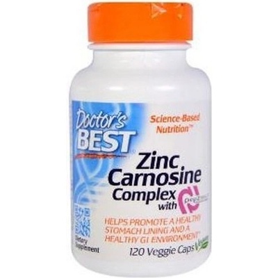 Doctor's Best Zinc-Carnosine Complex with PepZin GI x 120 rostlinných kapslí