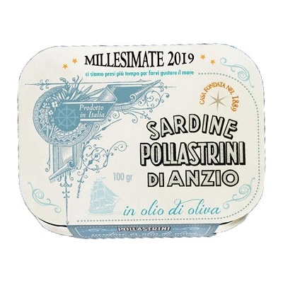 Pollastrini Sardine Sardinky v olivovém oleji SAPA Millesimate 100 g
