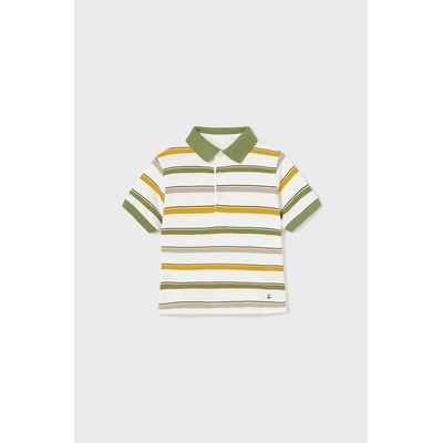 MAYORAL Детска тениска с яка Mayoral в зелено с десен (1103.3E.BABY.B)