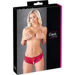 Cottelli Collection - дамски прашки с отвор и панделка - червени (23108133021)