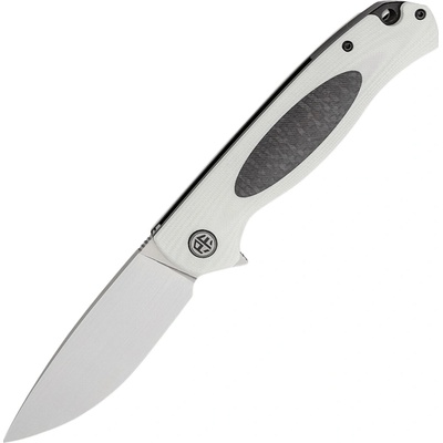 Petrified Fish PFB03 Stamp Satin D2 Carbon Fiber With White G10 PFB03WS
