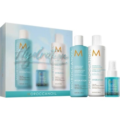 Moroccanoil Hydration Love sada šampon 250 ml + kondicionér 250 ml + bezoplachová péče 50 ml darčeková sada