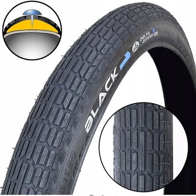 Black1 RIB O268, rozmer kolesa 26", šírka 2,35" (60 mm), hmotnosť 810 g