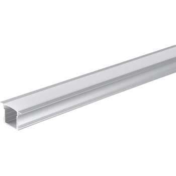 Image 1 of OPTONICA АЛУМИНИЕВ ПРОФИЛ ЗА LED ЛЕНТА СРЕБРИСТО ТЯЛО/БЯЛ КАПАК L=2m 24x14mm (5131)