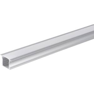 OPTONICA АЛУМИНИЕВ ПРОФИЛ ЗА LED ЛЕНТА СРЕБРИСТО ТЯЛО/БЯЛ КАПАК L=2m 24x14mm (5131)