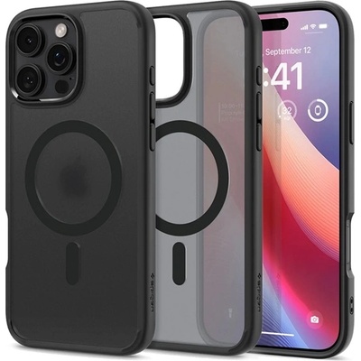 Spigen iPhone 16 Pro SPIGEN ULTRA HYBRID MAG Пластмасов удароустойчив протектор за телефон, MagSafe, черен ACS08134 (ACS08134)