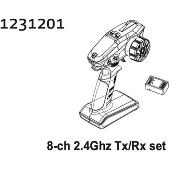 Absima 1231201 8-CH 2.4Ghz TX/RX Set CR4.4 PATROL