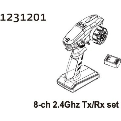 Absima 1231201 8-CH 2.4Ghz TX/RX Set CR4.4 PATROL