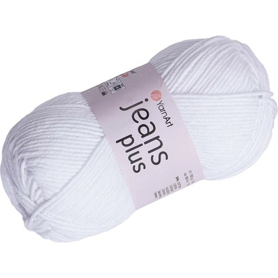 Pletací příze Gina / Jeans Plus 100 g Varianta: 1 (62) bílá, Balení: 1 ks 44659/90497/204180