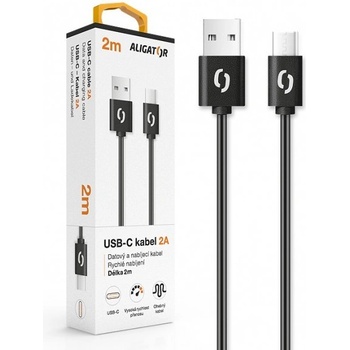 Aligator DAKA009 2A USB-C, 2m, černý