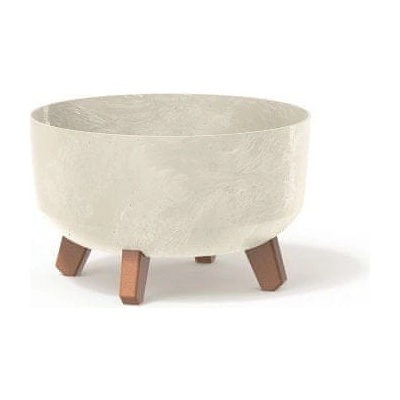 Prosperplast Kvetináč GRACIA LOW BETON EFFECT 28,5 cm pieskový