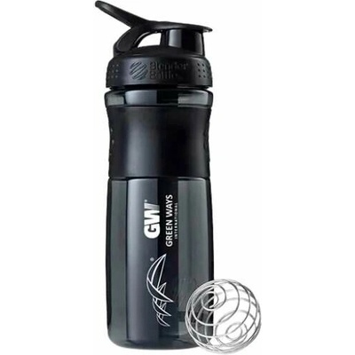 Green Ways Šejkr Sportmixer Flip Tritan černý 0,6 L