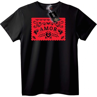 NOONEBRAND Тениска Amor Любов - 2XL, Black
