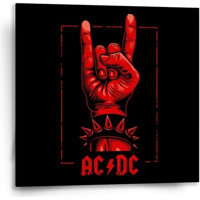 Sablio Obraz ACDC Červená ruka - 50x50 cm