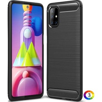 Image 1 of Samsung Galaxy M51 Удароустойчив Carbon Fiber Калъф и Протектор