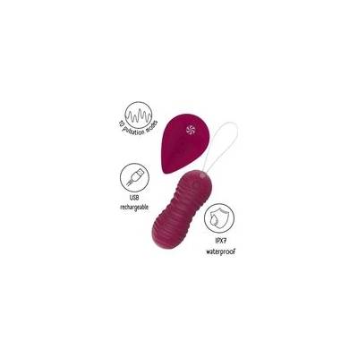 Lola Games Vaginální vibrační kuličky s dálkovým ovládáním Take it Easy Era Wine Red (P26787)
