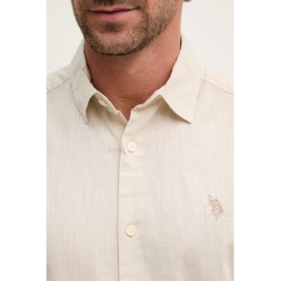 U. S. Polo Assn U. S. Polo Assn. Сафари риза мъжка с лен LINEN BLEND LS (MUP3248)