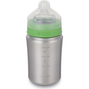 Klean Kanteen Baby Bottle w/Medium Flow Nipple brushed stainless 266 ml