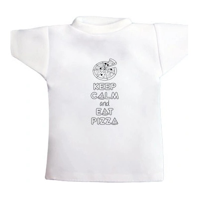 Tričko na láhev Keep calm and eat pizza