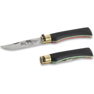 ANTONINI oldbear 9307/23_mt / Джобно ножче с острие от неръждаема стомана и дръжка от дървен ламинат - черно 100 мм (aec0020)