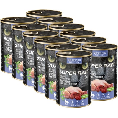 RAFI Super Rafi Cat Adult P&F Quail and Rabbit liver 12 x 400 g