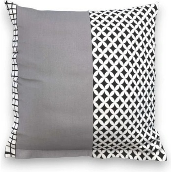 Kvalitex hladká bavlna Grid sivé 50 x 70 cm