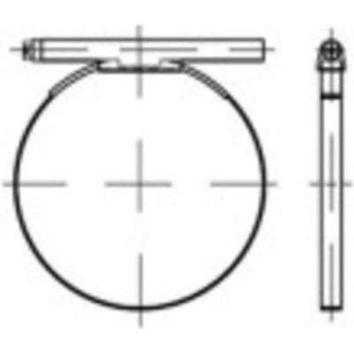 TOOLCRAFT 1066978 Hadicové svorky Nehrdzavejúca oceľ A4 100 ks
