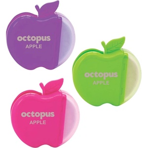 UNIVERZAL Острилка с гумичка Octopus Apple, асорти (31974-А)