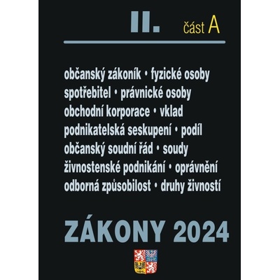 Zákony 2024 II/A - Občanský zákoník - Poradce s.r.o.