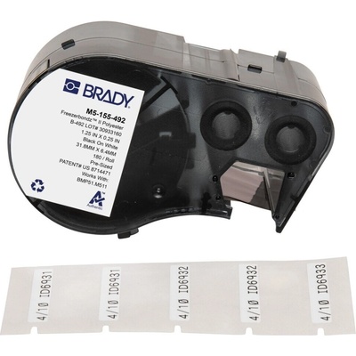 Brady M5-155-492 / 170897, 31.75 mm, Polyester, черно копиране / бял фон (170897)