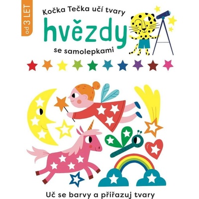 Kočka Tečka učí tvary Hvězdy se samolepkami